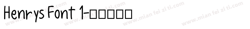 Henrys Font 1字体转换